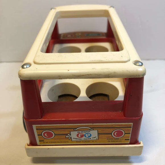 Vintage 1969 Fisher-Price Little People MINI BUS Van - Picture 9 of 12